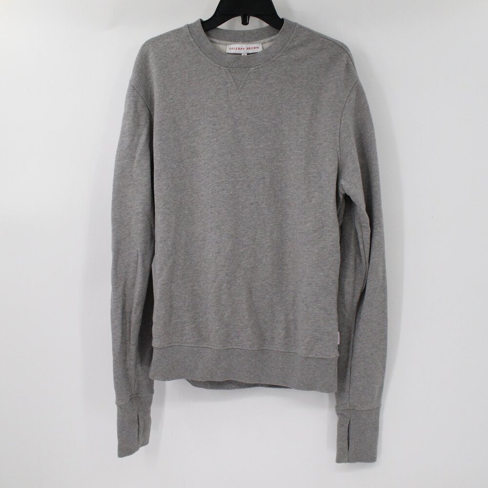Orlebar Brown Sweatshirt Mens Medium Crewneck Athleisure Cotton Pullover Gray